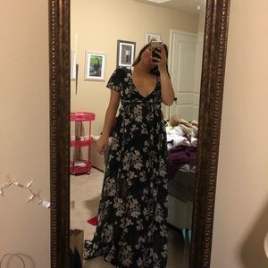 Black Floral maxi dress